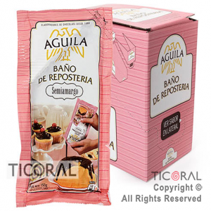 BA�O REPOSTERIA SEMI AMARGO AGUILA 150 GR (PACK X 12 UNIDADES)